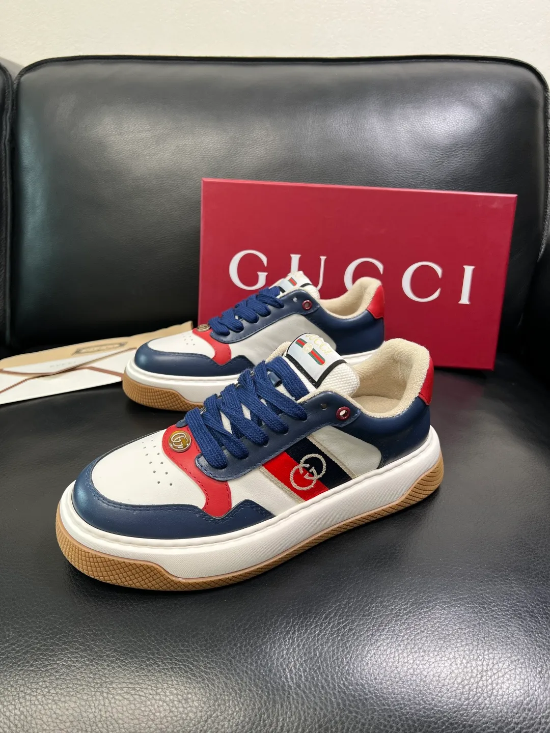 Men's shoes 💰780 Gucci high quality top crafts Gucci counter new original factory configuration, imported cowhide fabric from Italy, imported cowhide lining, breathable and comfortable, sole: original factory special supply original sole super comfortable, original factory and single goods, welcome to compare, code number 38-44 (customized 45)